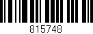 Código de barras (EAN, GTIN, SKU, ISBN): '815748'