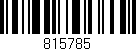 Código de barras (EAN, GTIN, SKU, ISBN): '815785'