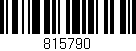 Código de barras (EAN, GTIN, SKU, ISBN): '815790'