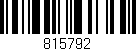 Código de barras (EAN, GTIN, SKU, ISBN): '815792'