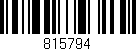 Código de barras (EAN, GTIN, SKU, ISBN): '815794'