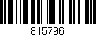 Código de barras (EAN, GTIN, SKU, ISBN): '815796'