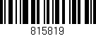 Código de barras (EAN, GTIN, SKU, ISBN): '815819'