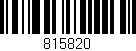Código de barras (EAN, GTIN, SKU, ISBN): '815820'