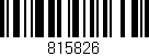 Código de barras (EAN, GTIN, SKU, ISBN): '815826'