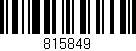 Código de barras (EAN, GTIN, SKU, ISBN): '815849'