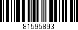 Código de barras (EAN, GTIN, SKU, ISBN): '81595893'