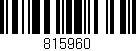 Código de barras (EAN, GTIN, SKU, ISBN): '815960'