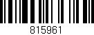 Código de barras (EAN, GTIN, SKU, ISBN): '815961'