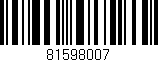 Código de barras (EAN, GTIN, SKU, ISBN): '81598007'