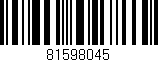 Código de barras (EAN, GTIN, SKU, ISBN): '81598045'