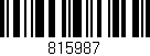 Código de barras (EAN, GTIN, SKU, ISBN): '815987'