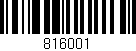Código de barras (EAN, GTIN, SKU, ISBN): '816001'