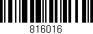 Código de barras (EAN, GTIN, SKU, ISBN): '816016'