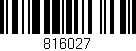 Código de barras (EAN, GTIN, SKU, ISBN): '816027'