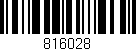 Código de barras (EAN, GTIN, SKU, ISBN): '816028'