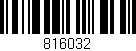 Código de barras (EAN, GTIN, SKU, ISBN): '816032'