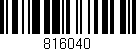 Código de barras (EAN, GTIN, SKU, ISBN): '816040'