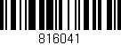 Código de barras (EAN, GTIN, SKU, ISBN): '816041'