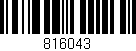 Código de barras (EAN, GTIN, SKU, ISBN): '816043'