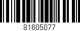Código de barras (EAN, GTIN, SKU, ISBN): '81605077'
