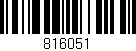 Código de barras (EAN, GTIN, SKU, ISBN): '816051'