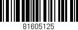 Código de barras (EAN, GTIN, SKU, ISBN): '81605125'