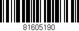 Código de barras (EAN, GTIN, SKU, ISBN): '81605190'