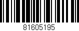 Código de barras (EAN, GTIN, SKU, ISBN): '81605195'