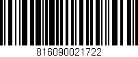 Código de barras (EAN, GTIN, SKU, ISBN): '816090021722'