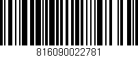 Código de barras (EAN, GTIN, SKU, ISBN): '816090022781'