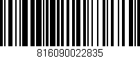 Código de barras (EAN, GTIN, SKU, ISBN): '816090022835'