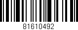 Código de barras (EAN, GTIN, SKU, ISBN): '81610492'