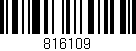 Código de barras (EAN, GTIN, SKU, ISBN): '816109'
