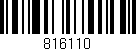 Código de barras (EAN, GTIN, SKU, ISBN): '816110'