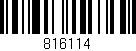 Código de barras (EAN, GTIN, SKU, ISBN): '816114'