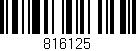 Código de barras (EAN, GTIN, SKU, ISBN): '816125'