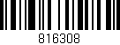 Código de barras (EAN, GTIN, SKU, ISBN): '816308'