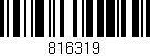 Código de barras (EAN, GTIN, SKU, ISBN): '816319'