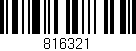 Código de barras (EAN, GTIN, SKU, ISBN): '816321'