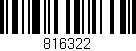 Código de barras (EAN, GTIN, SKU, ISBN): '816322'