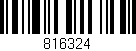 Código de barras (EAN, GTIN, SKU, ISBN): '816324'