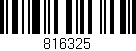Código de barras (EAN, GTIN, SKU, ISBN): '816325'