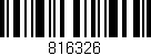 Código de barras (EAN, GTIN, SKU, ISBN): '816326'