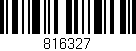 Código de barras (EAN, GTIN, SKU, ISBN): '816327'
