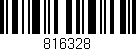Código de barras (EAN, GTIN, SKU, ISBN): '816328'