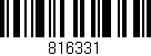 Código de barras (EAN, GTIN, SKU, ISBN): '816331'