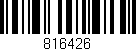 Código de barras (EAN, GTIN, SKU, ISBN): '816426'
