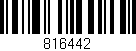 Código de barras (EAN, GTIN, SKU, ISBN): '816442'