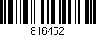 Código de barras (EAN, GTIN, SKU, ISBN): '816452'
